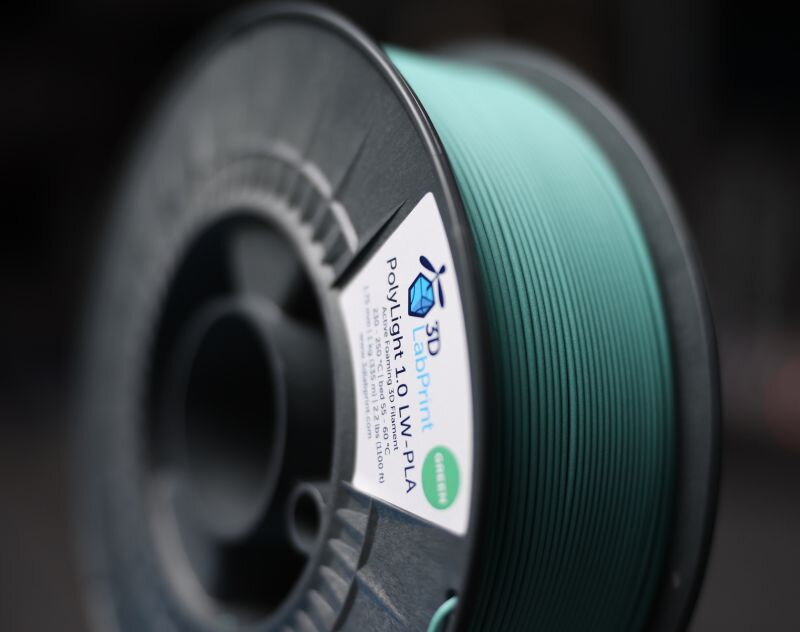 Filament 3DLabPrint POLY LIGHT 1.0 LW-PLA GREEN 1,75 mm 1 kg